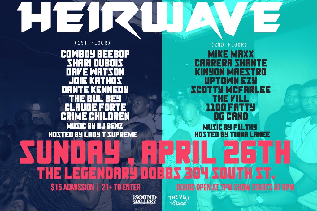 dozi1's tweet photo. #Heirwave - April 26th at Dobbs - 2 floors - 21+ (Bring ID) - Doors open a 7p #GetExcited http://t.co/Svy2ZVSEdP