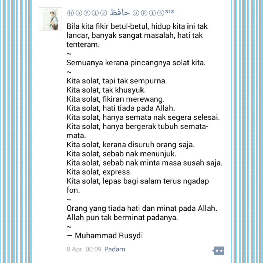lukisan_dakwah's tweet image. #wechatID 🆔Apis313_Janujaz 
Orang yang tiada hati 💚 dan minat 😘 pada اَللّهُ ...اَللّهُ pun tak berminat padanya.😥 😭😭