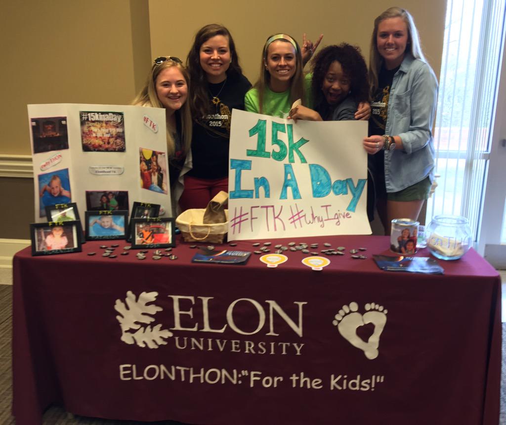 elonuniversity's tweet photo. .@ELONTHON goal: #15KInADay. Here's how you can get involved: http://t.co/hg0KASwIxF http://t.co/9U4Aqj2qYu
