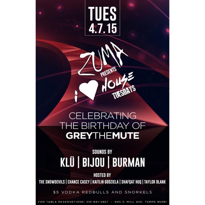 SNOWDEVILS's tweet image. So I heard something about clubs going up on Tuesdays #Zuma
