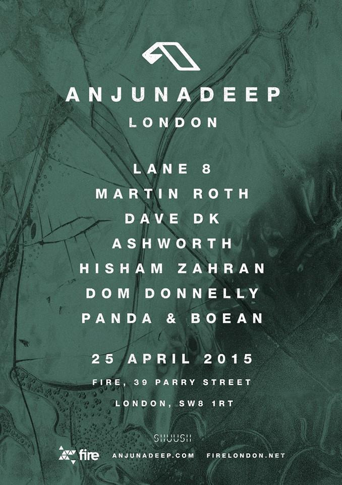 Anjunadeep London 25 April

<a href="/Lane8music/">Lane 8</a>
<a href="/djmartinroth/">An Analog Guy</a>
<a href="/HishamZahran/">Hisham  Zahran</a>
<a href="/boeanuk/">boean</a>
+ more.

Tickets: po.st/AnjunadeepLond…