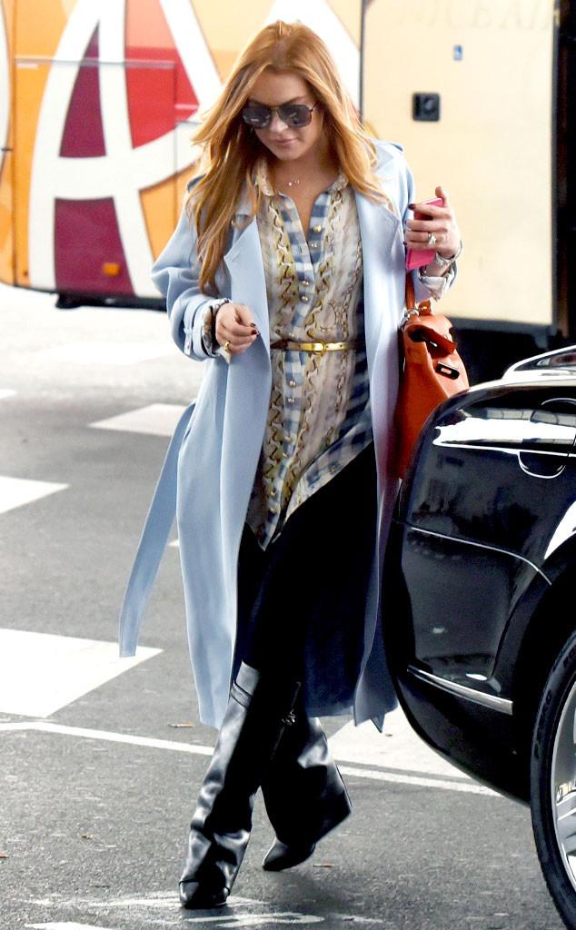 e_FashionPolice's tweet image. Nothing freaky here. @LindsayLohan is killing it with her style recently. #FashionPolice