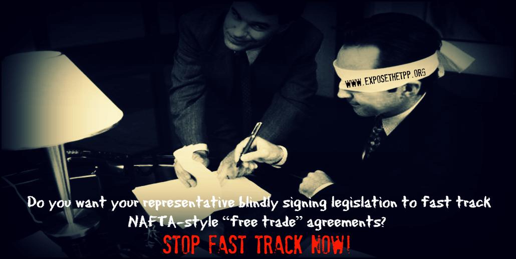 GTWAction's tweet photo. #NoFastTrack for #TPP! Don't give #Obama power to leave Congress in the dark: http://t.co/giSov2ORTm #FastTrackDOA http://t.co/T9MuO8gnSh