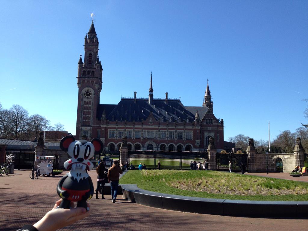Lavabear visits the Peace Palace in The Hague during his Easter Hols