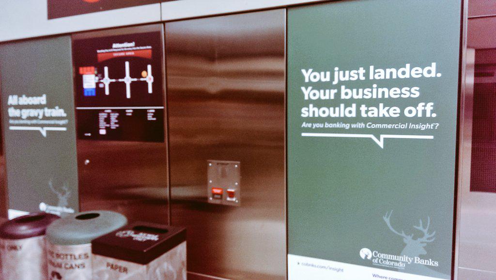 cobnks's tweet photo. MT "@OmegaPerform: Awesome @cobnks ads at Denver airport http://t.co/z4P3bKFIh8" Thx! & thx @VictorsnSpoils for the work! #commercialinsight