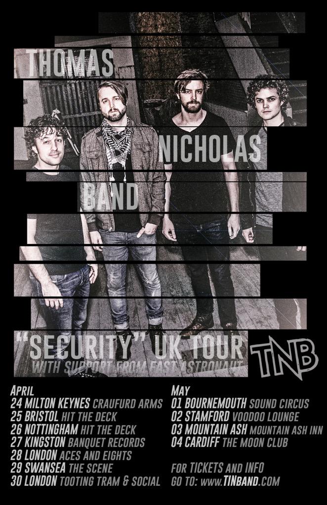 Matthew0Kennedy's tweet photo. Only a few more weeks before the @tinband #securitytour w/ @fastastronaut .Excited to be back in the UK! #theblankep http://t.co/Vj6CNYaQgA