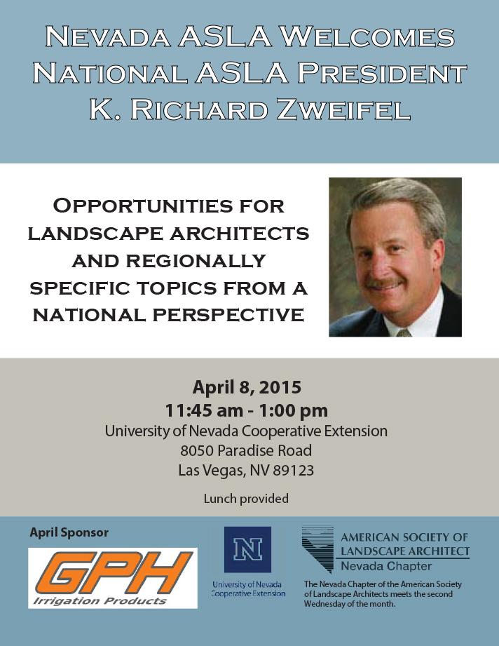 NV_ASLA's tweet photo. Tomorrow is the #NVASLA Lunch with our Nat'l Pres,Richard Zweifel. Please come by! #landarch @landarchitects http://t.co/rBktys3zjU