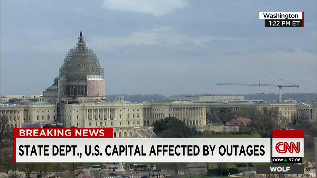 CNNSitRoom's tweet image. #Breaking: Widespread power outages affecting Washington DC area. State Dept &amp;amp; parts of the White House were affected