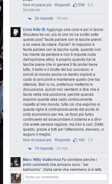 _NonSentoNiente's tweet photo. Ascoltate queste parole di @RealEmisKilla ,e magari commentate con meno cose vuote,e PENSATE DI PIU' ALLA MUSICA. http://t.co/meiYQcuqJN