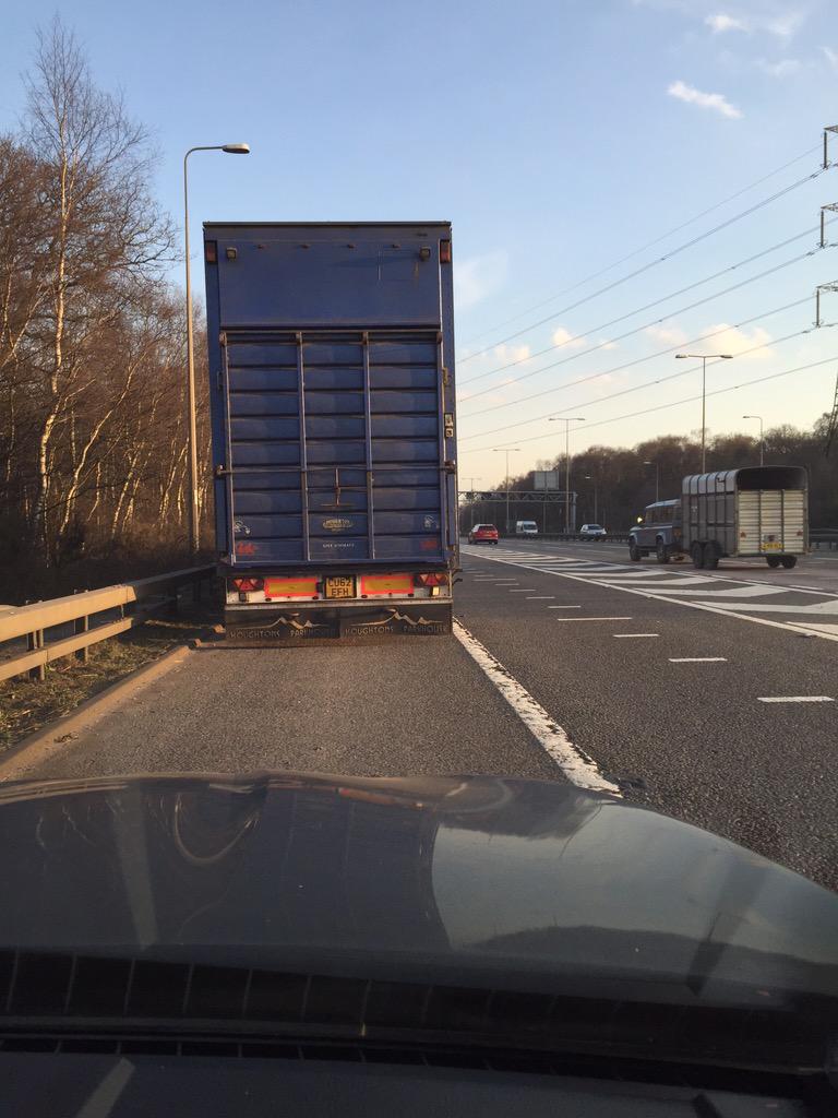 OPUWarks's tweet photo. OPU dealing with lorry driver using hand held device whilst driving on the M6. Is it worth us catching you? JA http://t.co/GeauiivkeC