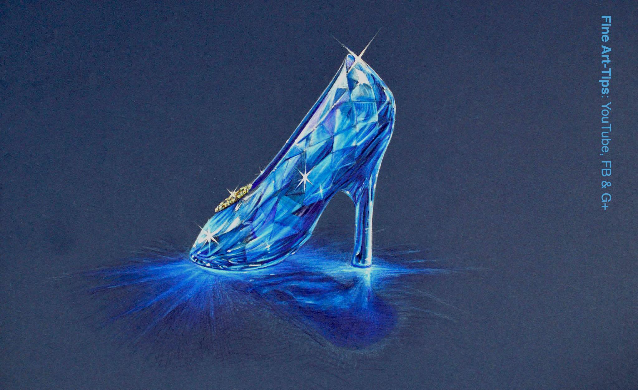 Glass Slipper Cinderella Giclee on Canvas by Lisa Keene