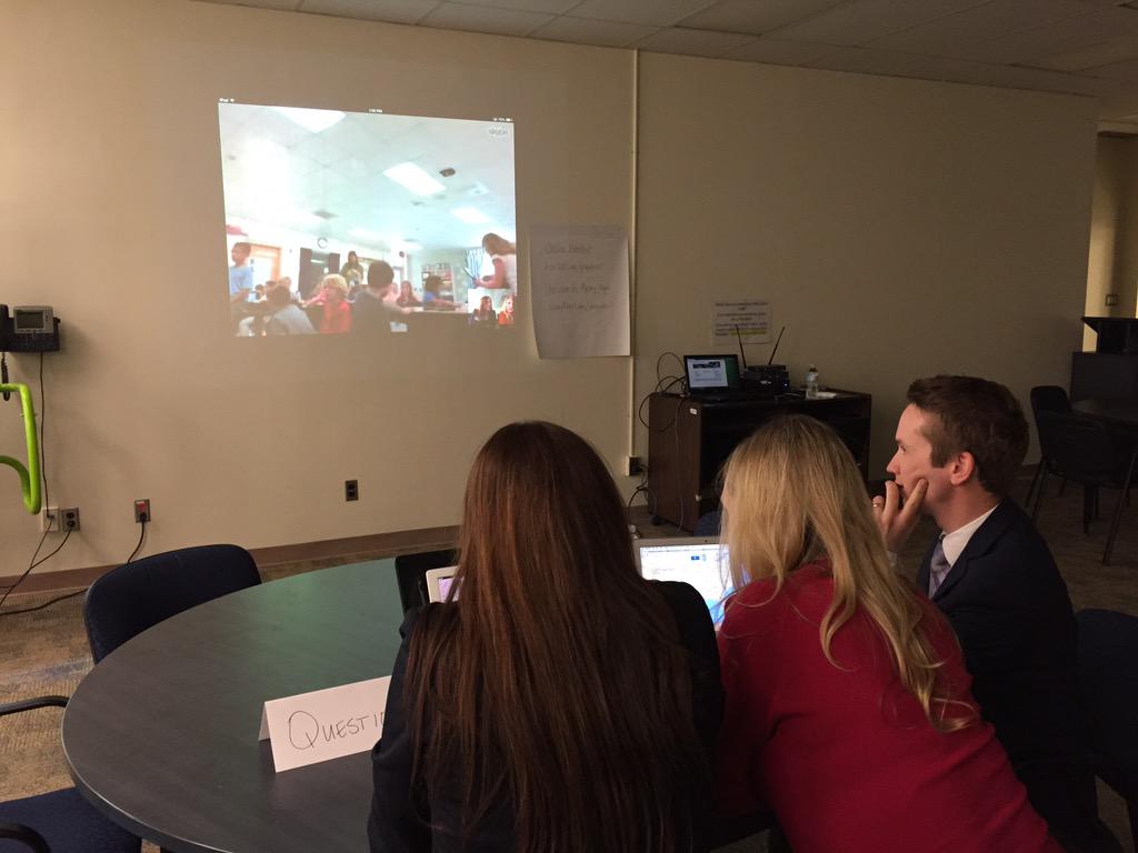 SusanHMorrison's tweet image. Thanks to @elizabethdover1 grade 3 class for #mysteryskype with admin from #fosfournier retreat. #connectedlearning