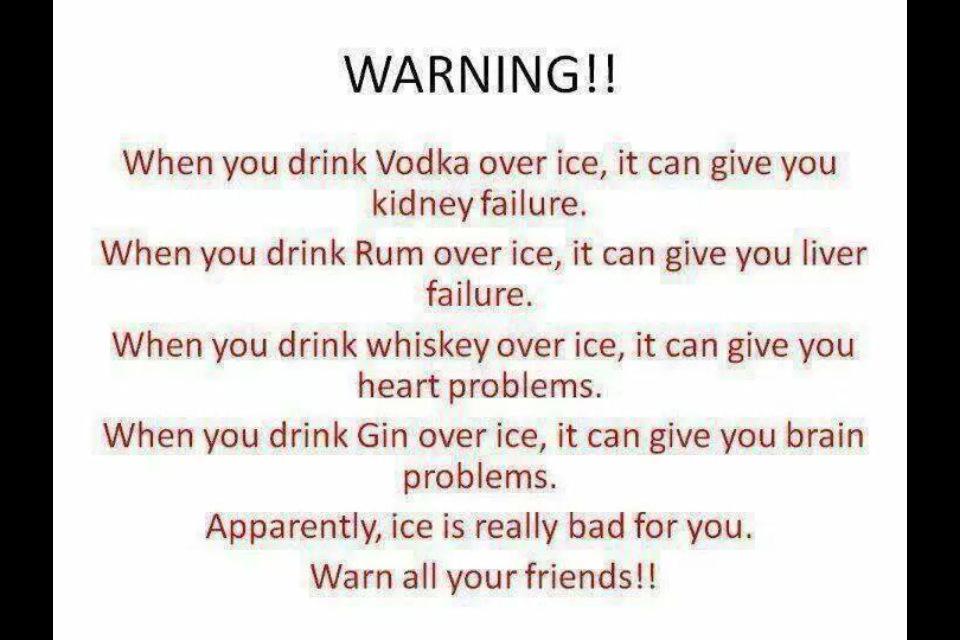 No more ice for us #whisky #vodka #rum #RockNRoll