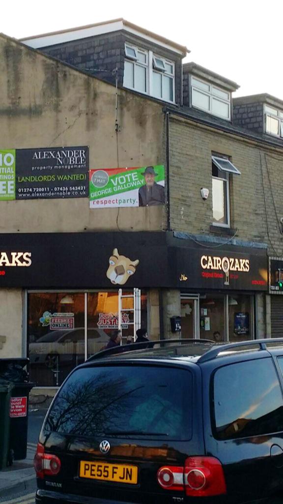 Up go the banners #BradfordWestRising #CityOfGold