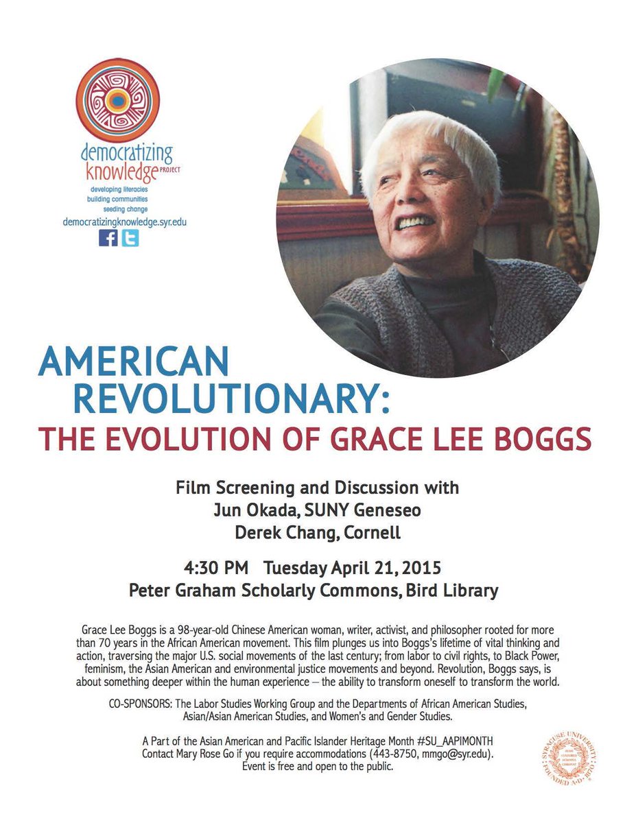 Cuse_IGDialogue's tweet photo. Mark your calenders for these upcoming events brought to you by the Democratizing Knowledge Project at SU! http://t.co/qf5Cuxxl82
