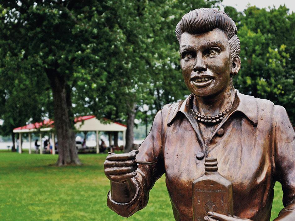 unsettling lucille ball statue in her hometown