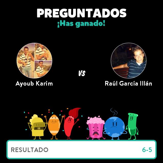 ayub_karim's tweet photo. ¡Gané una partida contra Raúl García Illán @Rubio159  en Preguntados! - http://t.co/8zYMbpt83j http://t.co/QAJXJwSAeM