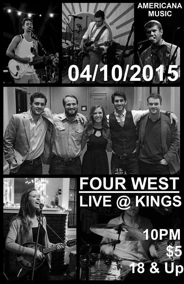 fourwestband's tweet photo. Counting down the days until we shake up Kings in Conway. It's gonna be a great show ya'll wont want to miss! http://t.co/G4T3x0tjtm
