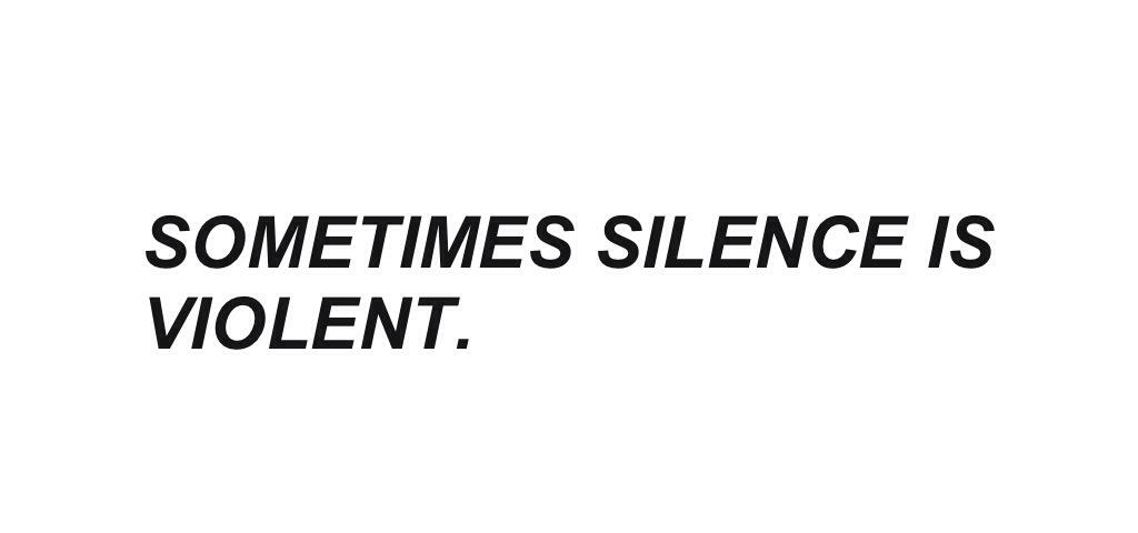 ☆*:•｡. sometimes silence is violent 
(please fave/rt if you save) .｡•:*☆