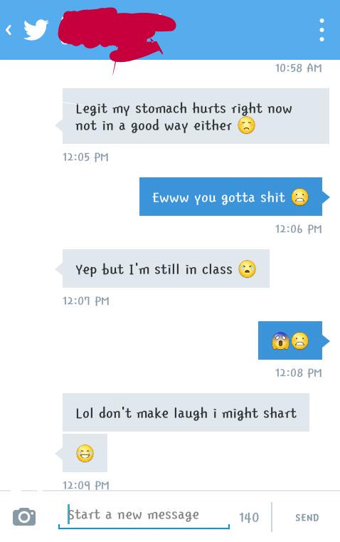 MrsCalumHood96's tweet photo. Our convo got shitty 😂 http://t.co/M0XKEkXdGc