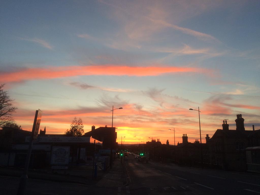 Saltaire sunset.