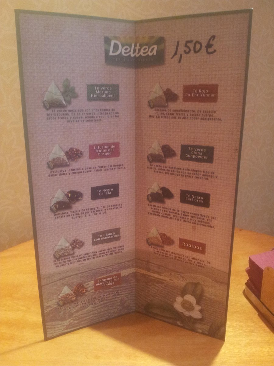 UlisesCafeCeuta's tweet photo. Amigo/as de Ulises Café tenéis a vuestra disposición lo nuevo de la marca café delta, su carta de tés e infusiones. http://t.co/oOPyb5q7SD