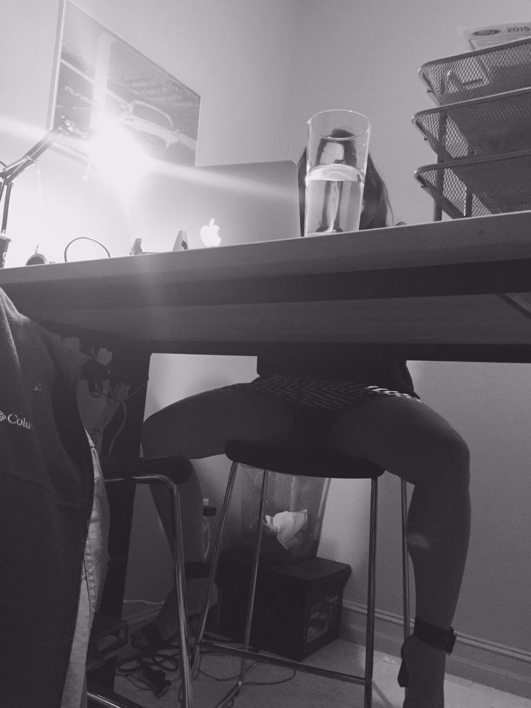 My #hotwife working at my office today, almost impossible to concentrate