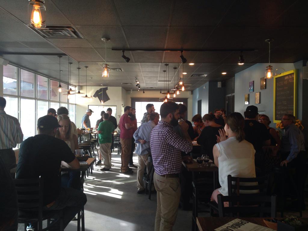 ColoBeerMan's tweet image. Spangalang brewery opens Thursday in the old Five Points DMV