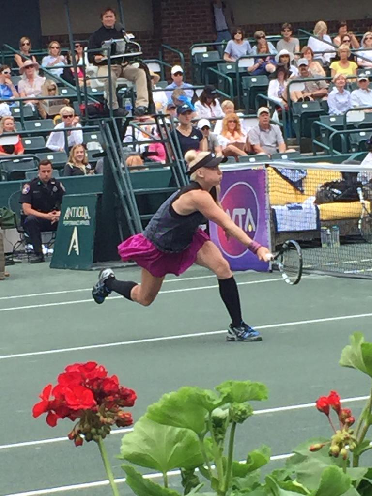 Mattek Sands always fun to watch.  Great matches today at FCC.