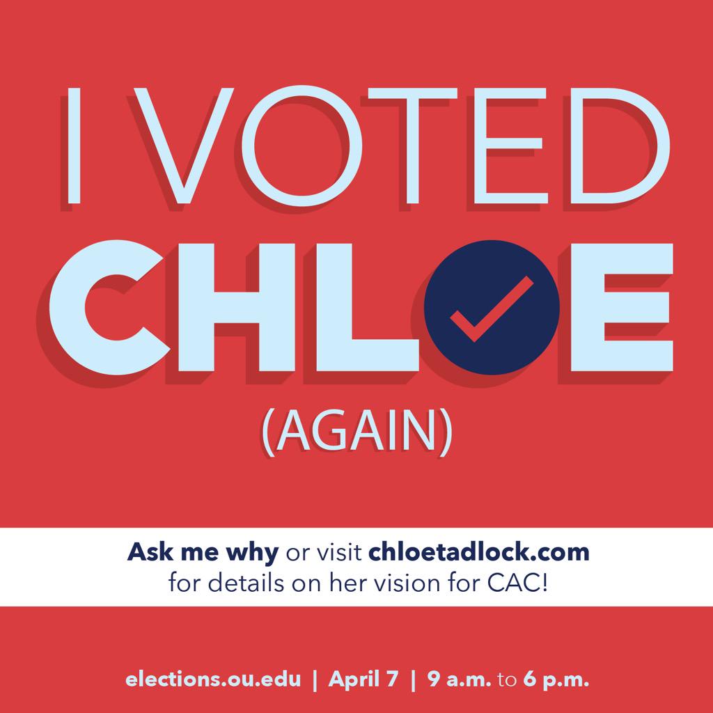 ChloeforCAC's tweet photo. RT if you voted for Chloe today! Fav if you're going to vote for her now at http://t.co/8g2atUGjWQ http://t.co/gQbIA6C5IE