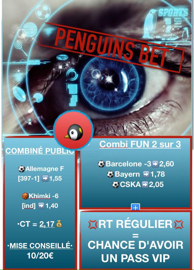 Penguins_Bet's tweet image. Et les deux Combis du jour 🐧

Le numéro tabac de Khimki reste à définir demain