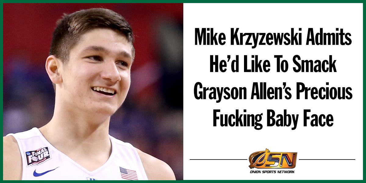 Krzyzewski: "I want to go over there right now and strangle him with this basketball net.” onion.com/1E1qeY6