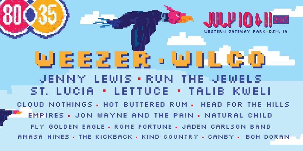 Weezer's tweet photo. This is happening in July (we're playing 7/11) in Des Moines, IA. Tix to @8035​ now on sale http://t.co/RwmRsn0VB8 http://t.co/K49xUHmJdP