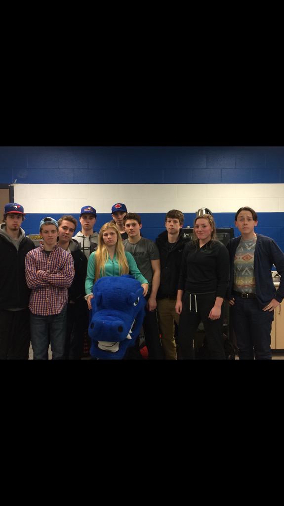 Lockview's team White &amp; Gold, who will be sporting blue and black while they represent LHS at <a href="/HRMDodgeball/">HRM Dodgeball</a> 🏆