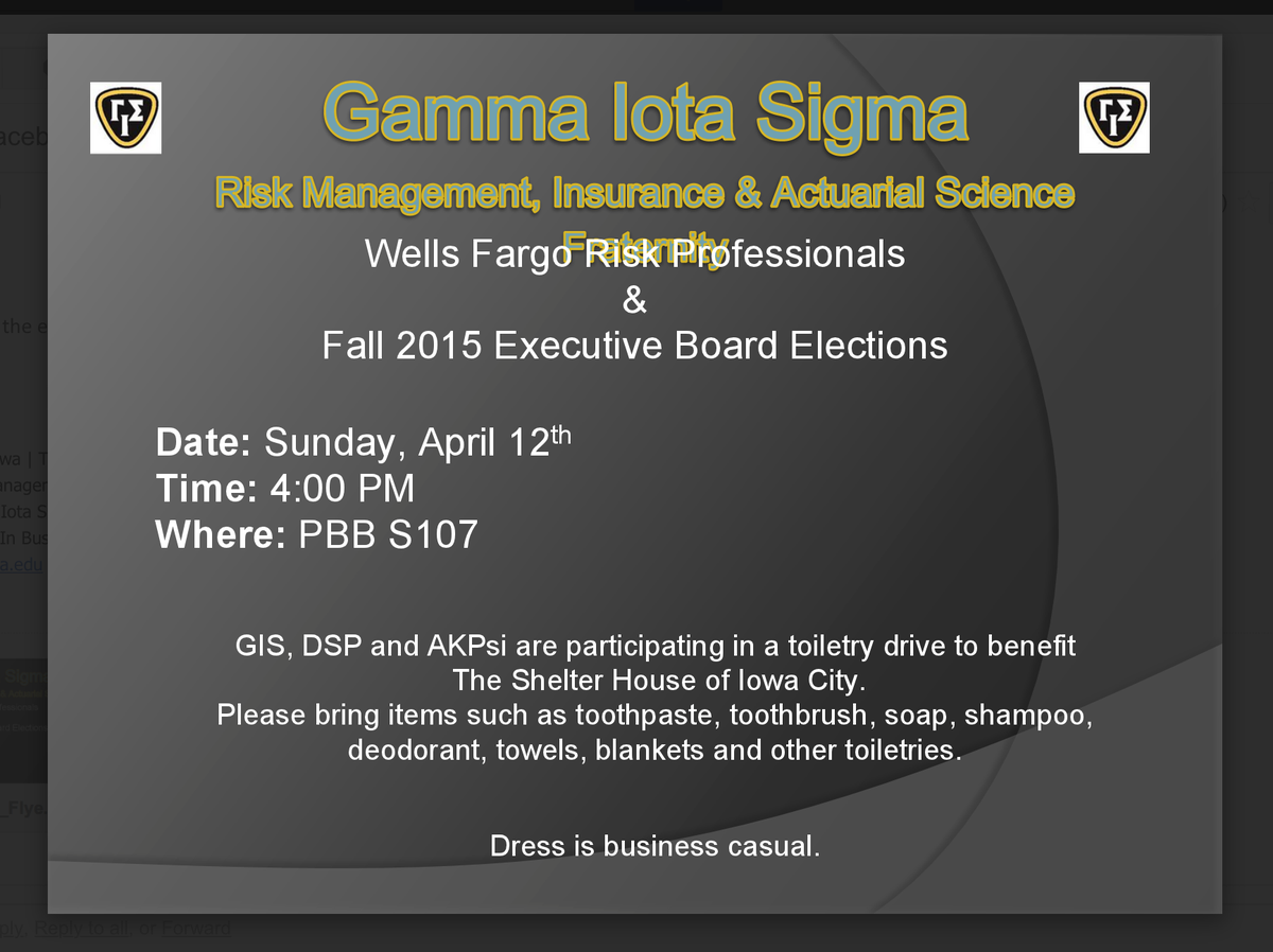 UIGammaIS's tweet photo. Also our next meeting is this Sunday April 12th 2015 http://t.co/g1bGORDPF2