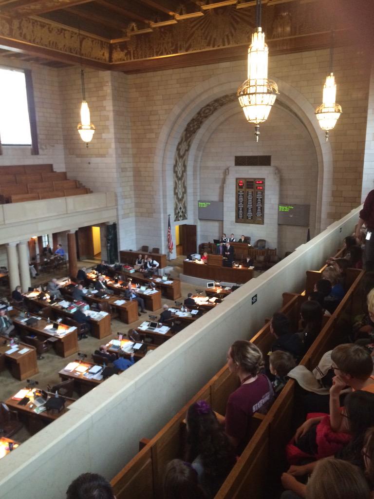 STRATCOMFellows's tweet photo. We proudly stood as we were introduced at the NE legislature. Then they introduced a 4th grade class. Ego Karma http://t.co/PruA5yUswO