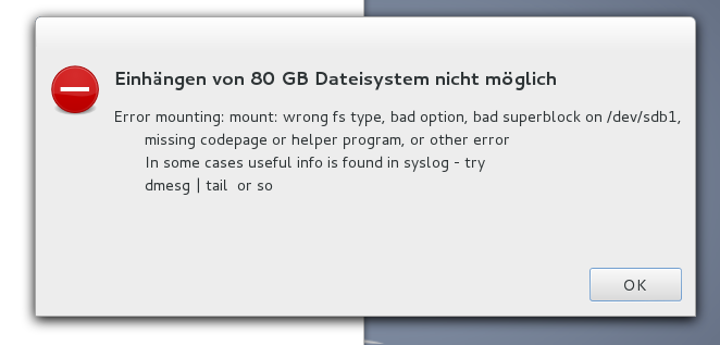 Syntafin's tweet image. Na toll... Jemand eine Idee? #EXT3 #Linux #FollowerPower