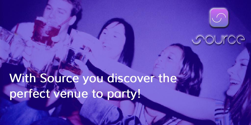 Source_App's tweet photo. With #Source_App #mobileapp You discover the perfect venue to party! http://t.co/8amg4QBEcZ
