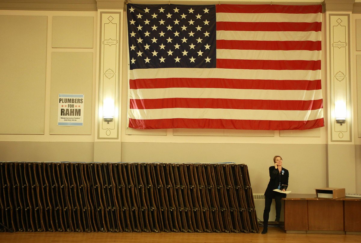 jkimpictures's tweet photo. rahm emanuel election venue still mostly empty; election night coverage: http://t.co/LeZETy2k7g http://t.co/YxuAvYngLB