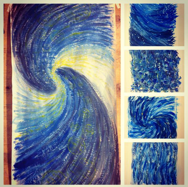 caitswenson's tweet photo. abstract painting is actually kinda fun 🎨 http://t.co/bP4ZvM39Hq