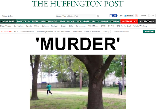 HuffPost's tweet photo. Now leading HuffPost: 'MURDER' http://t.co/5Pix3rmzvA http://t.co/npQxsdTe6d