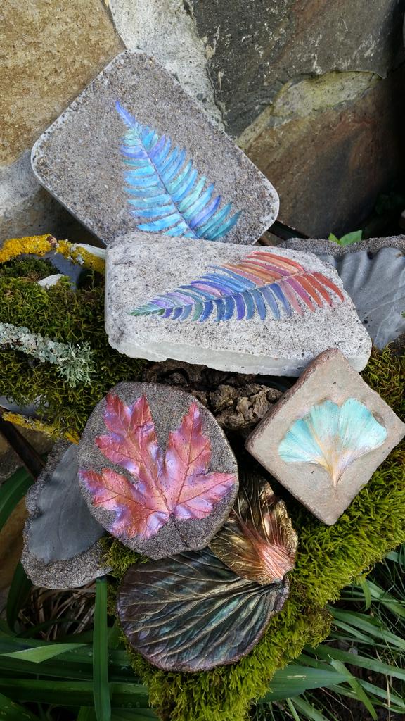 OregonBliss's tweet photo. Group photo of Concrete Leaf Castings by Oregon Bliss. http://t.co/mg5aAiSmNl