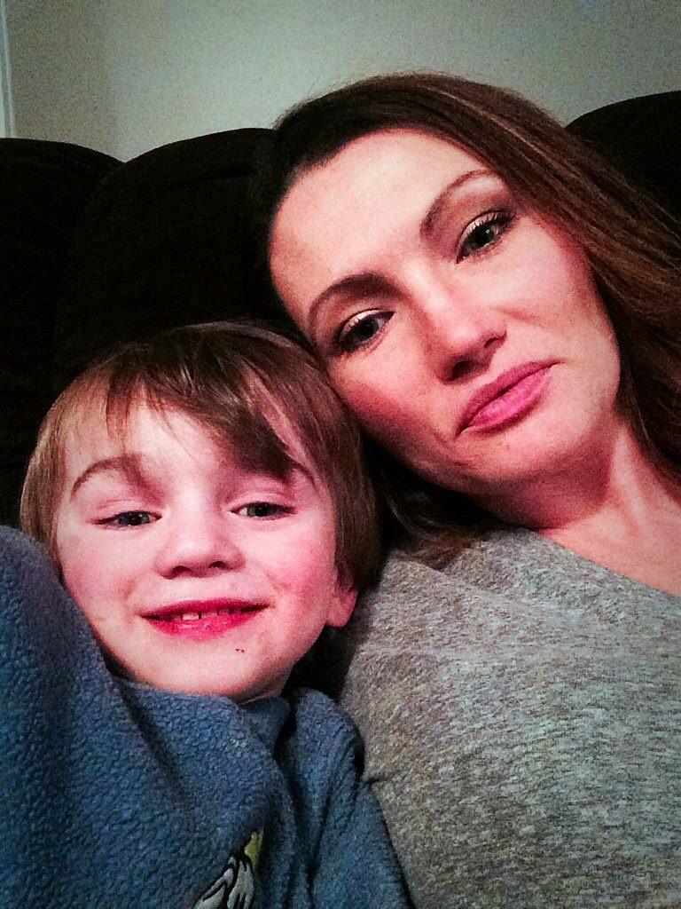 randicowper's tweet photo. Last night alone with this munchkin until his brother gets home, so we're laying in bed watching spongebob of course http://t.co/BYSm5MfY3n
