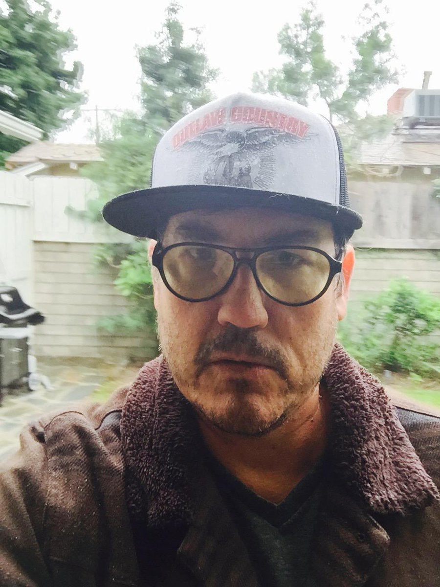 Sopping wet and ready for the finale of Outlaw Country on WGN!!