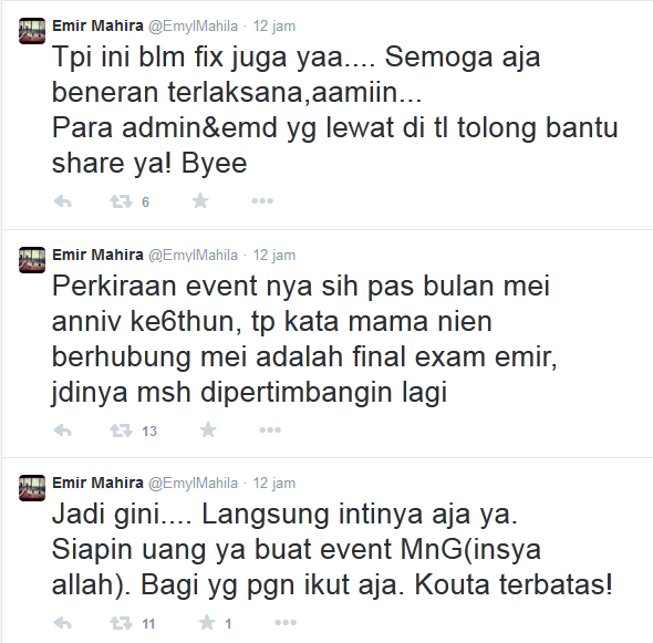 MahiiraEmir's tweet photo. FOR YOUR INFORMATION GUYS. Aamiin ya doain supaya jadi guys #fyi aja http://t.co/h9lbGhq4M9