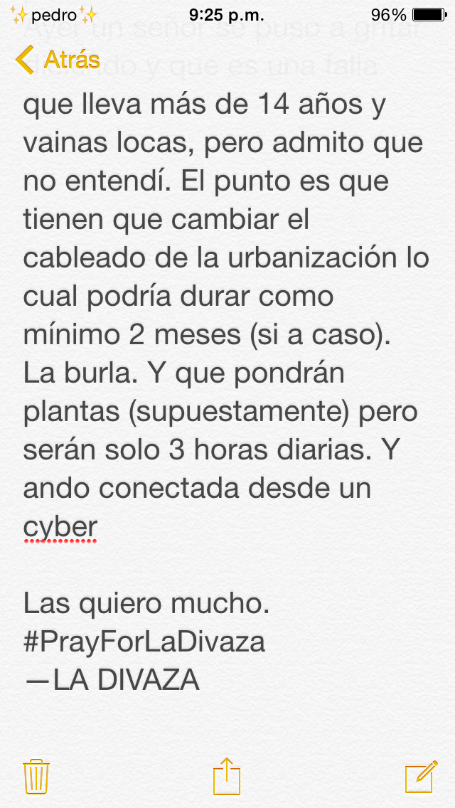 COMUNICADO DIVAZA CON CARÁCTER DE URGENCIA. FAVOR DAR RT. #PrayForLaDivaza