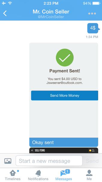 EAScammerFinder's tweet photo. @MrCoinSeller scammed @DavidMunitz out of $4 #MaddenMobileScam (4/4) http://t.co/t1GH30vZjP