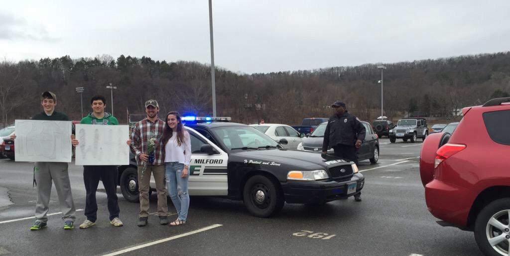 NMHSProm2015's tweet photo. Chad asked Beatrisa to Senior Prom! #shesaidyes http://t.co/TpEIsyOMws