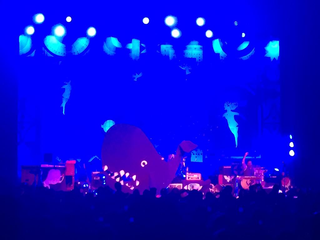 john_w_morris's tweet photo. A concert complete with a whale! @TheDecemberists tonight at the Academy of Music. Excellent show!! http://t.co/51qi2rY0d3
