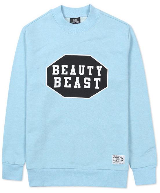 TEENTOPSTYLE's tweet photo. [틴탑스타일] 니엘(@AH_NIEL_)'s 'PLAYMONSTER' Frame Swest Shirt (sky blue). 69,000 won http://t.co/kTMYfhcoZF
